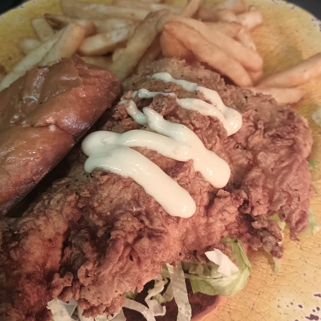 Southern Fried Chicken Sandwich with Fries.